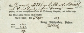 Postschein von Vaihingen W 17 (früher W 12). Postschein von Vaihingen W 17 (früher W 12).